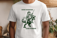More Nonsense Less Fitness SVG - Funny Opossum Riding T-Rex Product Image 2