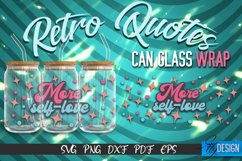 Retro Glass Can Wrap Design | Retro Quotes | SVG File v.6 Product Image 1