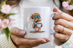 Morning Mood Animal And Coffee Clipart Product Image 3