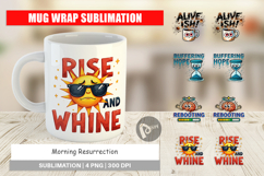 Caffeinated Chaos Quotes Mug Wrap Product Image 1