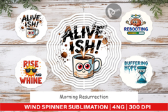 Caffeinated Chaos Wind Spinner Product Image 1