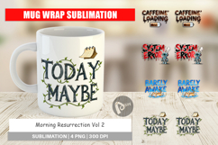 Caffeinated Chaos Quotes Mug Wrap Product Image 1