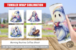 Morning Routine Coffee Ghost Tumbler Product Image 1