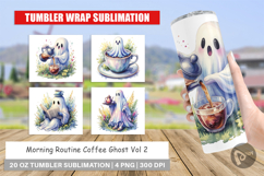Morning Routine Coffee Ghost Tumbler Product Image 1