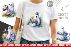 Morning Coffee Ghost Sublimation Product Image 1