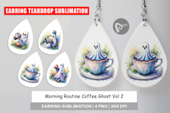 Morning Routine Coffee Ghost Earring Product Image 1