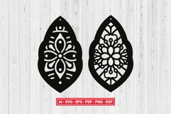Quatrefoil Moroccan Earring Template SVG Laser Cut File