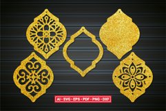 Moroccan Quatrefoil Earring Template SVG Laser Cut File