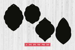 Moroccan Quatrefoil Earring Template SVG Laser Cut File