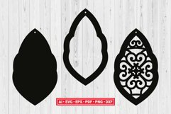 Quatrefoil Moroccan Earring Template SVG Laser Cut File