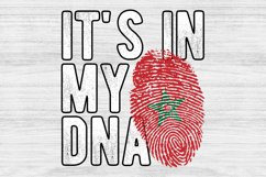 It's in my DNA Morocco Flag Fingerprint PNG Sublimation Product Image 1