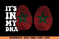 It's in my DNA Morocco Flag Fingerprint Sublimation PNG, SVG Product Image 1