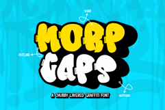 Morp Caps - Chubby Layered Graffiti Font Product Image 1