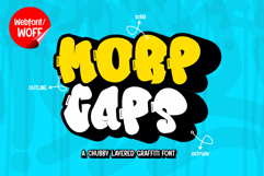 Morp Caps | Chubby 3D Layered Graffiti Webfont for Bold Idea Product Image 1