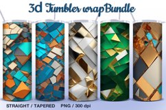 3d Mosaic 5 Tumbler Sublimations , 20 oz Tumbler Wraps Product Image 1