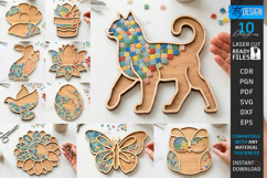 Wooden Mosaic Base Laser Cut Bundle | DIY Craft Kit Supplies Product Image 1
