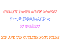 Mosaic Comic Alphabet Font Lettering ABC Cartoon OTF TTF Product Image 3