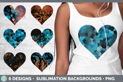 Bundle of six Mosaic hearts clipart