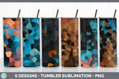 Bundle of six Mosaic sublimation tumbler designs