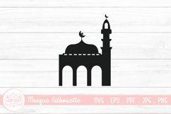Islamic Mosque Silhouette SVG | Vector Muslim Mosque Product Image 1