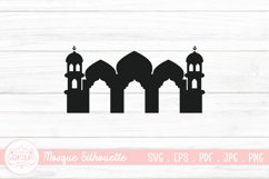 Islamic Mosque Silhouette SVG | Vector Muslim Mosque Product Image 1