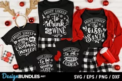 Most likely to Christmas svg, Most likely to kiss santa svg Product Image 2