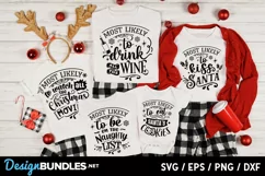 Most likely to Christmas svg, Most likely to kiss santa svg Product Image 4