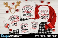 Most likely to Christmas svg, Most likely to kiss santa svg Product Image 3