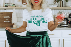 Holiday SVG set including Christmas puns like Get lit like a Christmas tree and Jingle all the way.