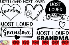 Most Loved Grandma SVG | Loved Grandma SVG |Grandma Life SVG Product Image 3