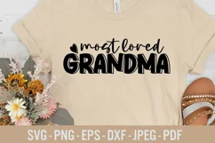 Most Loved Grandparents SVG for Grandpa and Grandma T-Shirt Product Image 2