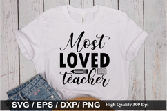 Most loved teacher SVG - Teacher Design Product Image 1