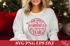 The Most Wonderful Time of the Year SVG Ornament Product Image 1
