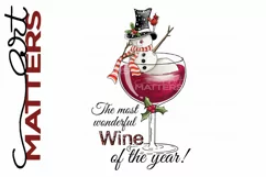 The most wonderful Wine of the year! |Snowman Wine - 300 DPI Product Image 2