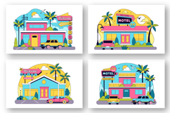 10 Retro Roadside Motel Illustration Product Image 3