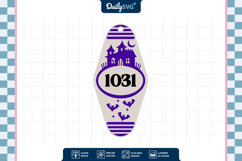 Haunted House Halloween Motel Keychain SVG Product Image 3