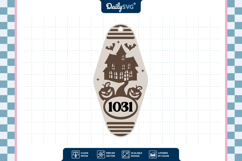 Haunted House Halloween Motel Keychain SVG Product Image 3