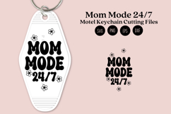 Motel keychain SVG design for mom and daughter, featuring a trendy retro key tag style for creating matching keychains using Cricut or Silhouette, suitable for craft projects and creative use.