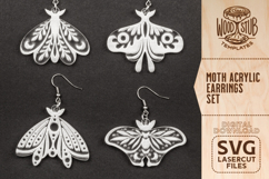Moth Earrings svg, Earrings svg, Magic Earrings svg Product Image 1