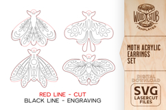 Moth Earrings svg, Earrings svg, Magic Earrings svg Product Image 2