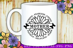 Mother Strong Fearless Loving SVG | Mothers Day Monogram SVG Product Image 2