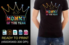 Mommy Of The Year | Mother's Day Sublimation SVG EPS PNG Product Image 1