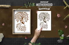 Mother and Baby Papercut SVG Product Image 1