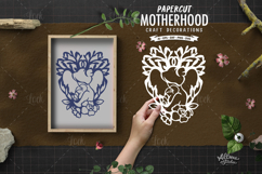 Mother and Baby Papercut SVG Product Image 1
