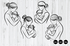 Mom and Baby SVG, Mother and Child SVG, Mommy SVG Product Image 1