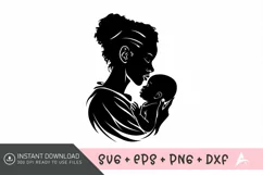 Mother and son vector SVG , Family Love Quotes SVG Product Image 1
