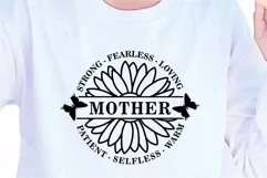Mother Strong Fearless Loving SVG | Mothers Day Monogram SVG Product Image 3