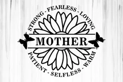 Mother Strong Fearless Loving SVG | Mothers Day Monogram SVG Product Image 1