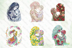 Mother &amp; Child Flowers PNG Sublimation Product Image 5