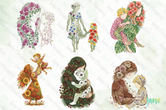 Mother &amp; Child Flowers PNG Sublimation Product Image 6
